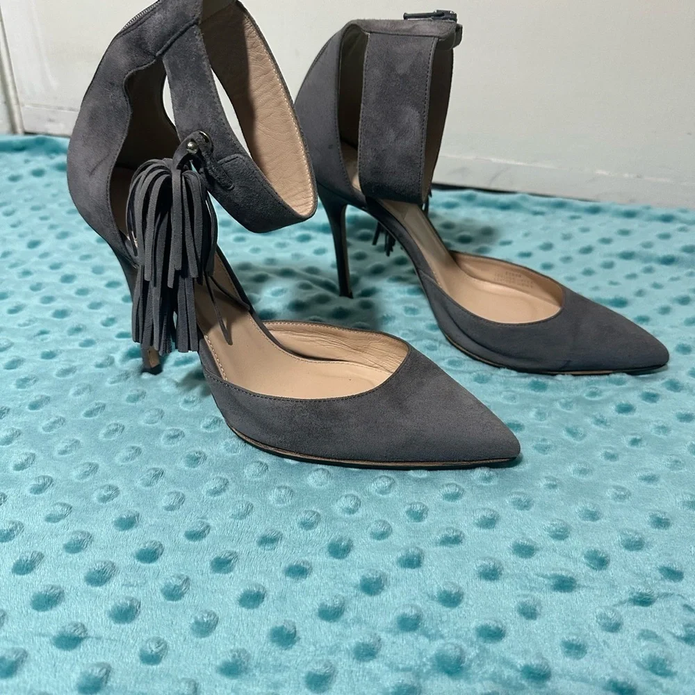 J. Crew Gray Women's Heels with Fringe
